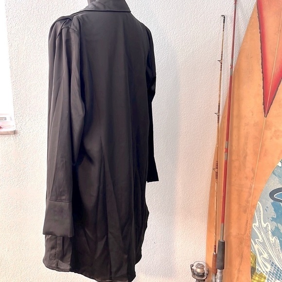 🔥Olia,Sexy Black Oversized Dress w/Low Scoop Neck, Incredible, Loose but SEXY,S - Picture 10 of 12